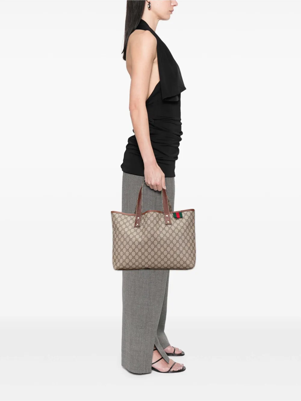 Gucci Pre-Owned 2000-2015 Medium GG Supreme Web Loop tote bag | Pre-Owned | Image 2