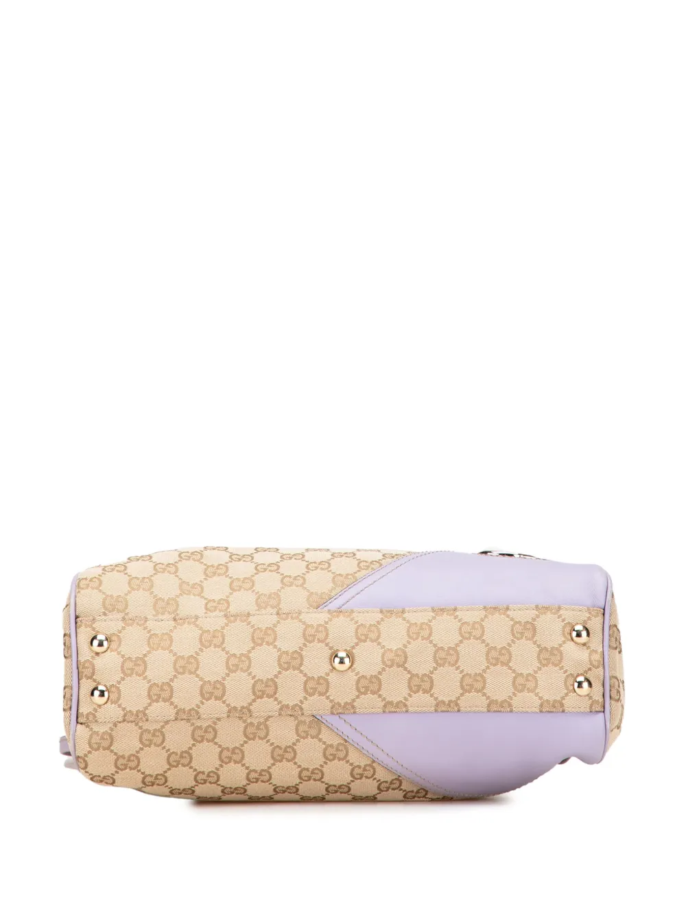 Pre-owned Gucci 2000-2015 Gg Canvas New Britt Handbag In Brown