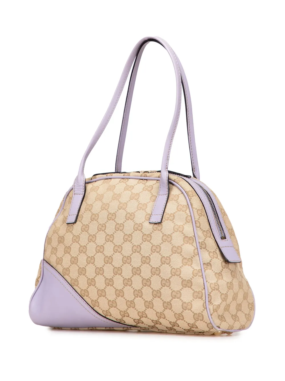 Pre-owned Gucci 2000-2015 Gg Canvas New Britt Handbag In Brown