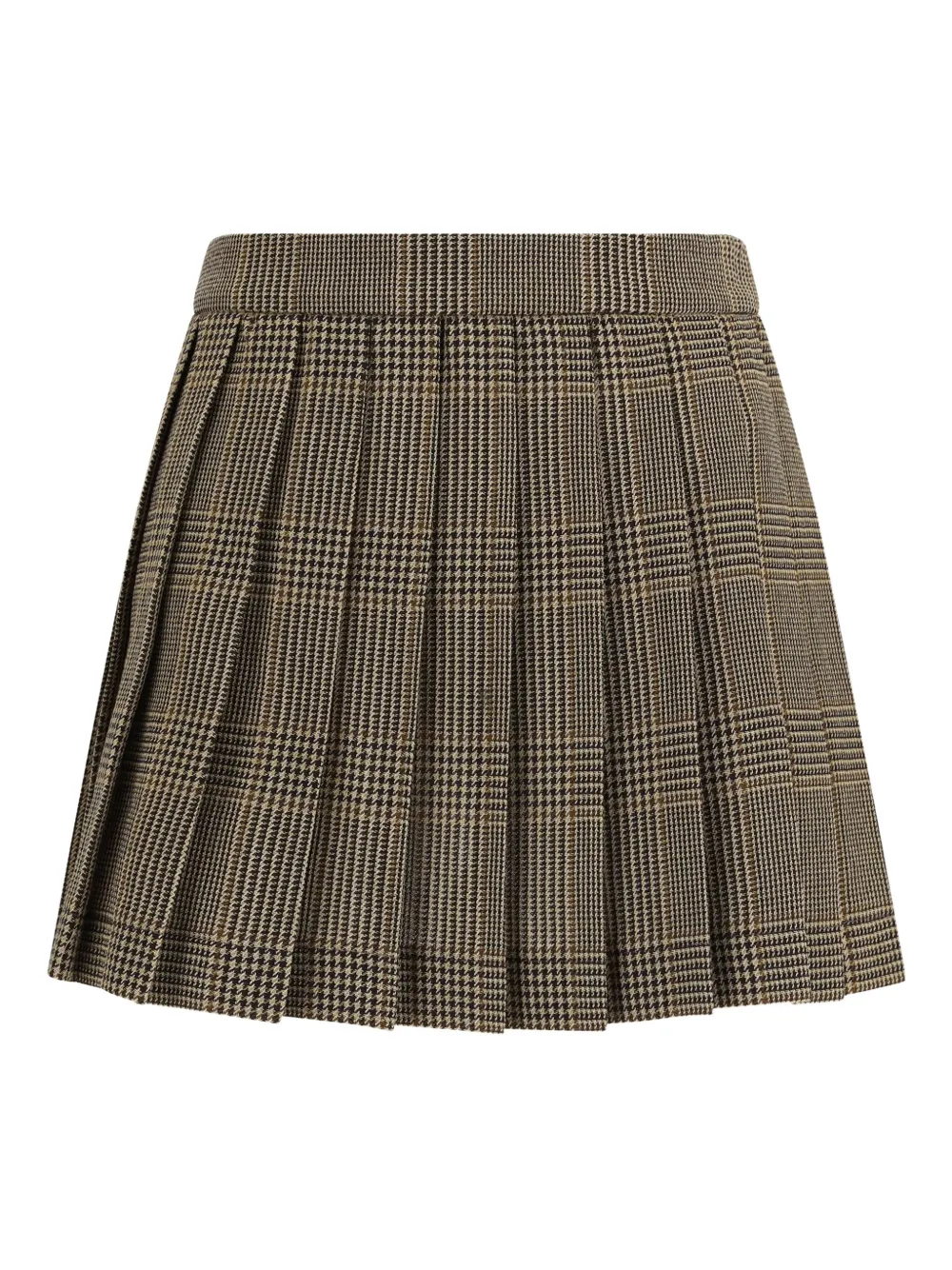 Golden Goose prince of wales pleated skirt - Bruin