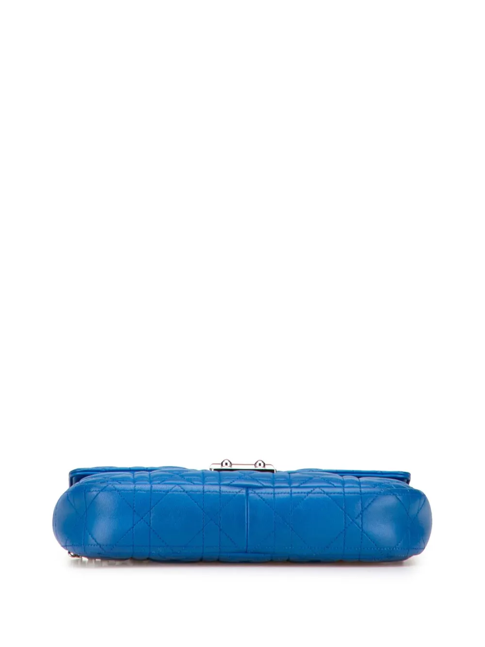 Pre-owned Dior 2013 Lambskin Cannage Miss  Promenade Chain Crossbody Bag In Blue