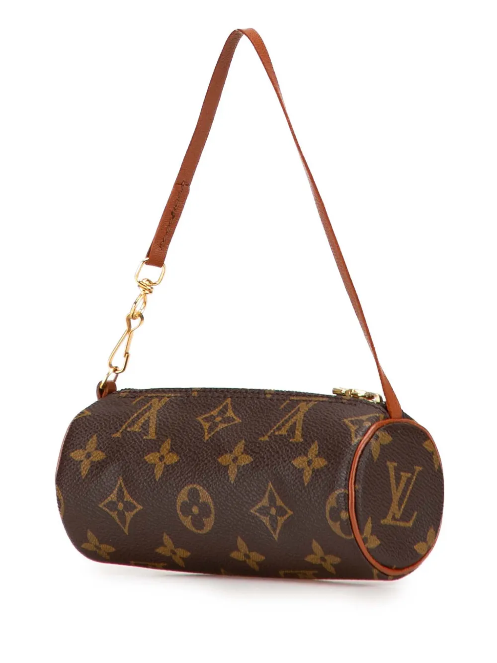Pre-owned Louis Vuitton 1990-2025 Monogram Papillon Pochette Handbag In Brown