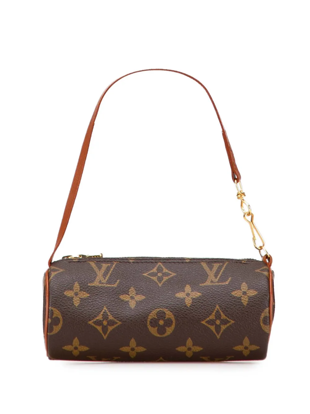 Pre-owned Louis Vuitton 1990-2025 Monogram Papillon Pochette Handbag In Brown