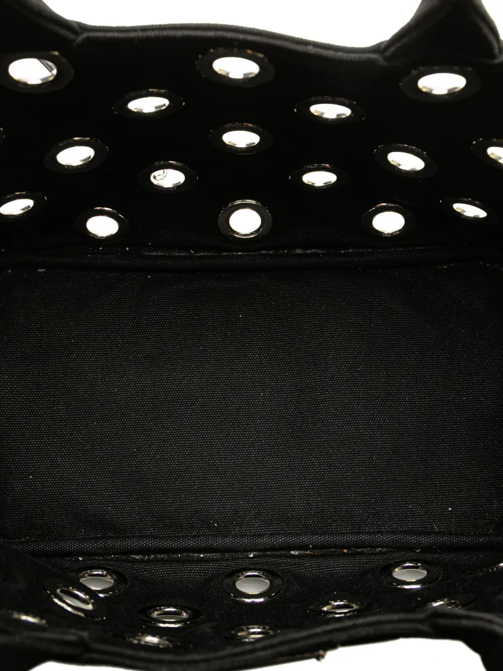 Pre-owned Prada 2013-2025 Small Canvas Canapa Grommet Satchel In Black