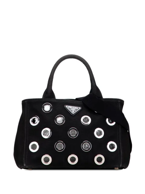 Prada Pre-Owned 2013-2025 Small Canvas Canapa Grommet satchel
