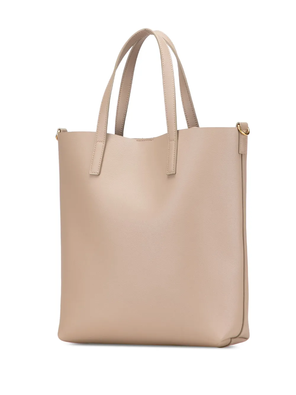 Pre-owned Saint Laurent 2022 Toy Leather North South Shopping Tote Satchel In Brown