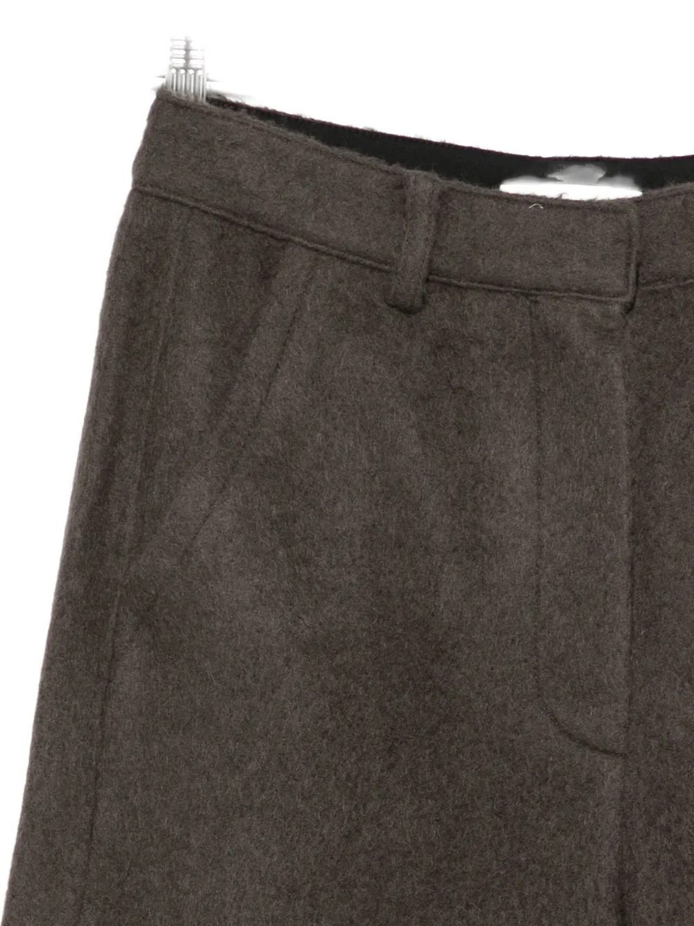 Low Classic Hairy Boucle Trousers In Gray