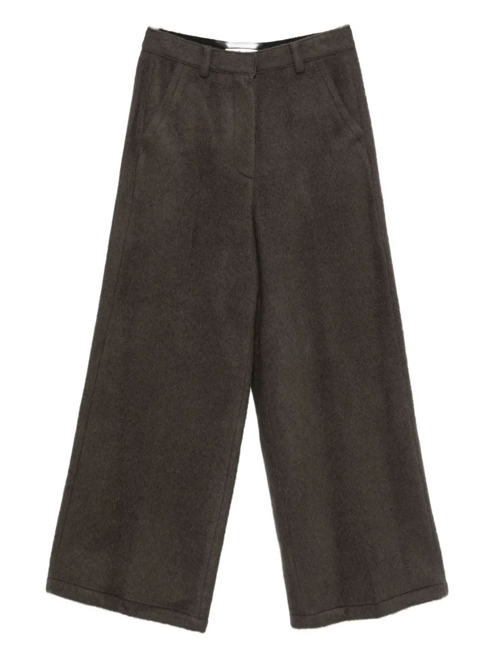 Low Classic Hairy Boucle Trousers In Gray
