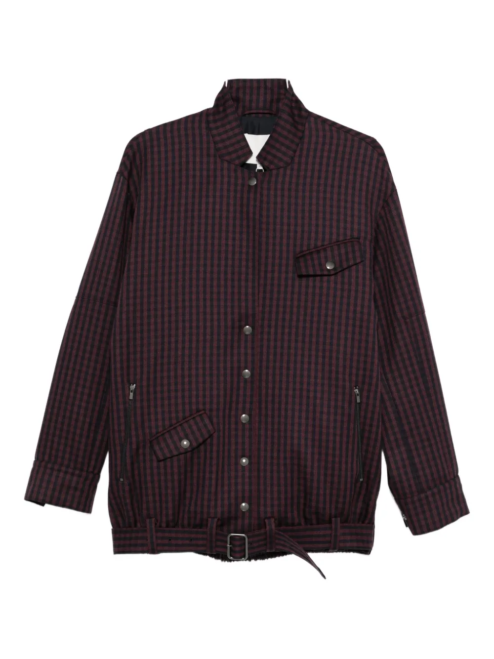 Tibi gingham bomber jacket | Red | Image 1