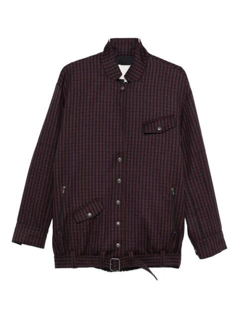 Tibi gingham bomber jacket