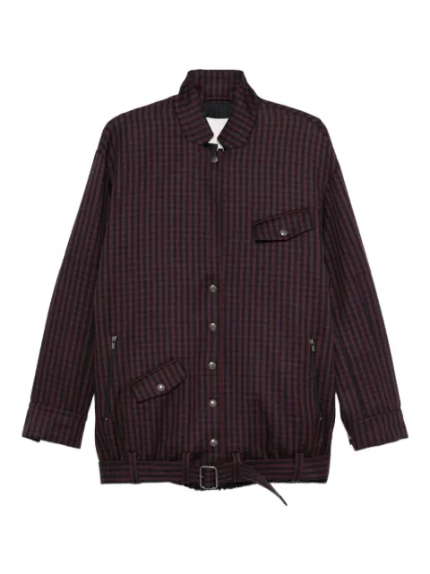 Tibi gingham bomber jacket