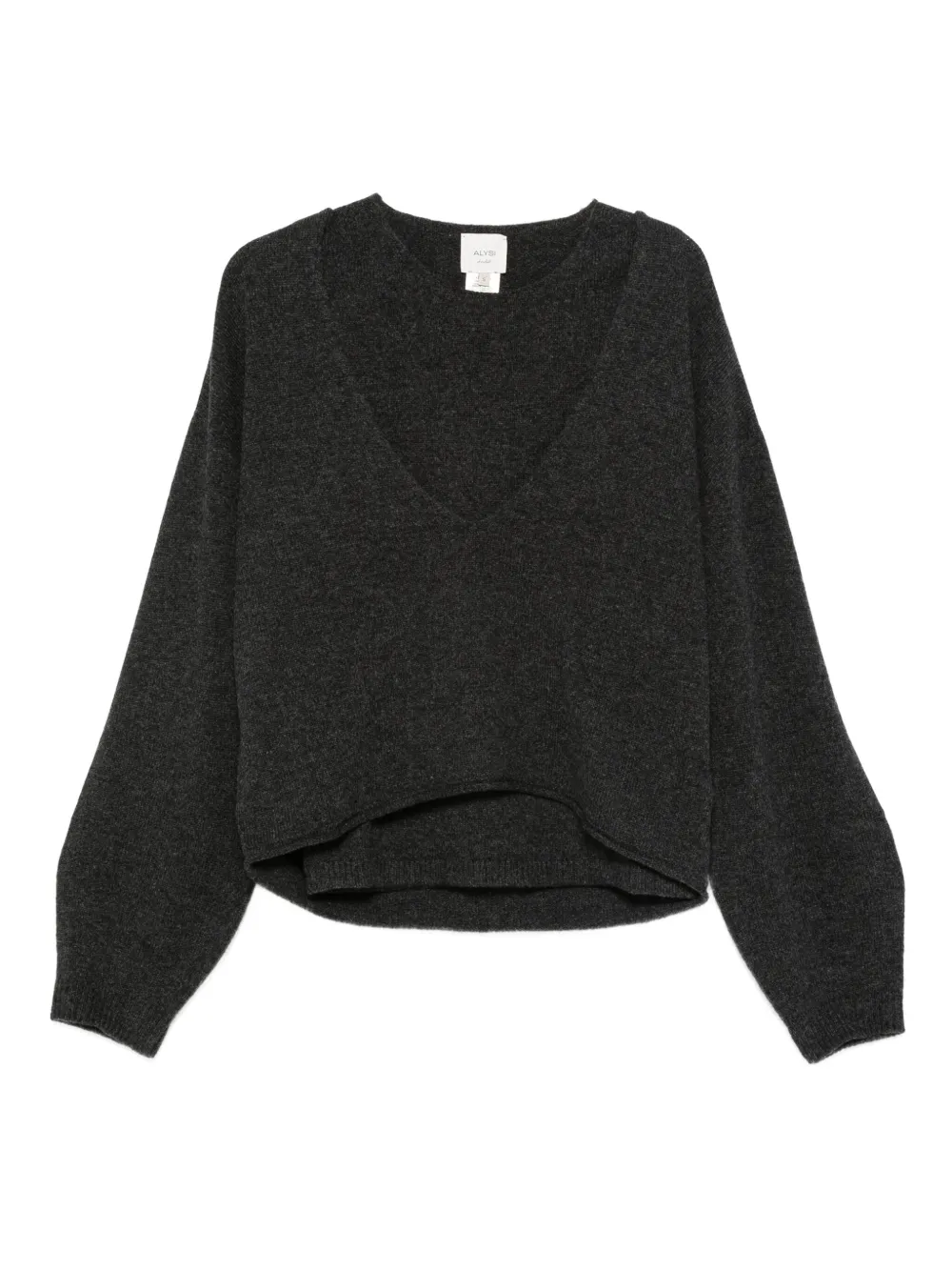 Alysi supersoft v-neck sweater | Grey | Image 1