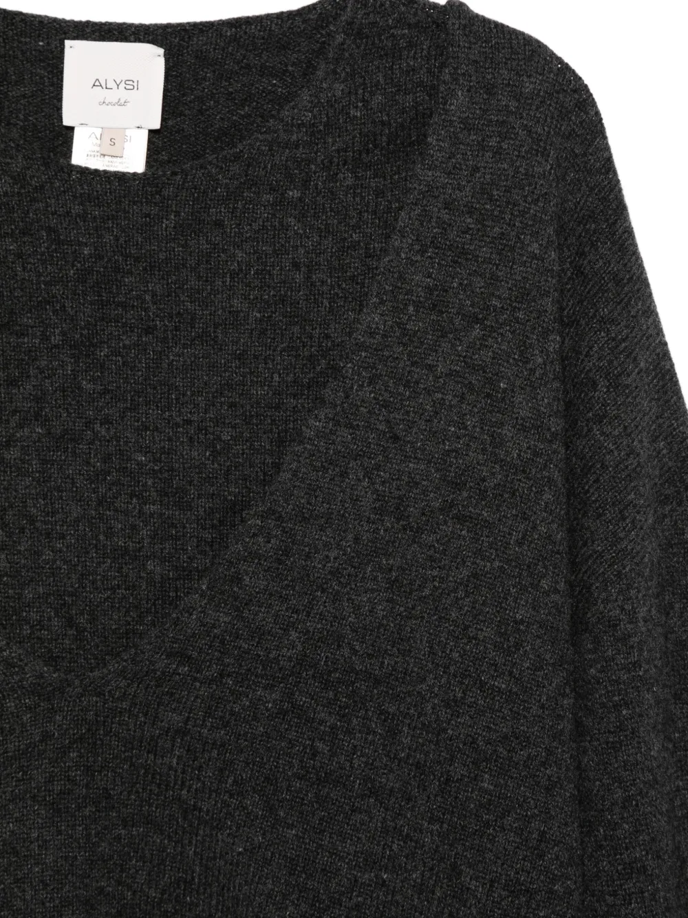 Alysi Zachte trui met V-hals Grijs