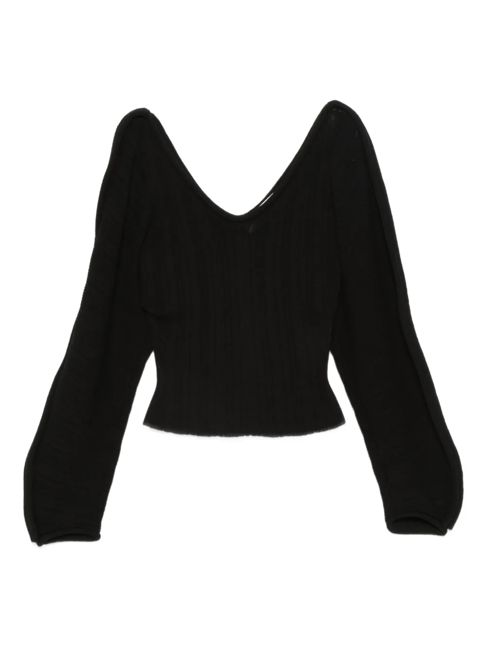 Séfr Anguille raglan v-neck sweater | Black | Image 1