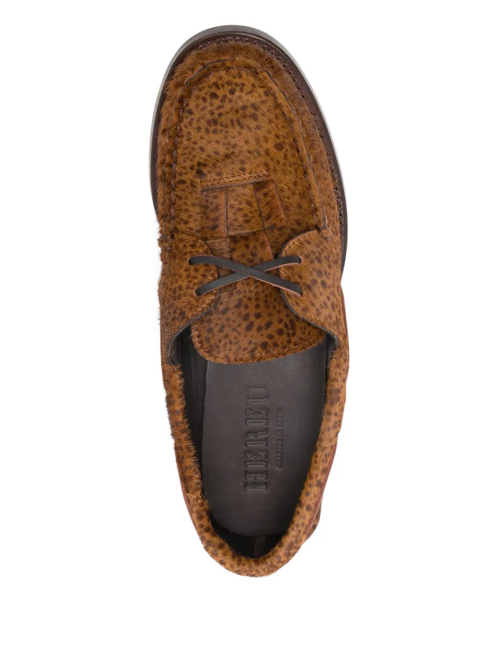 Hereu Saler Braided Lace-up Loafers In Brown