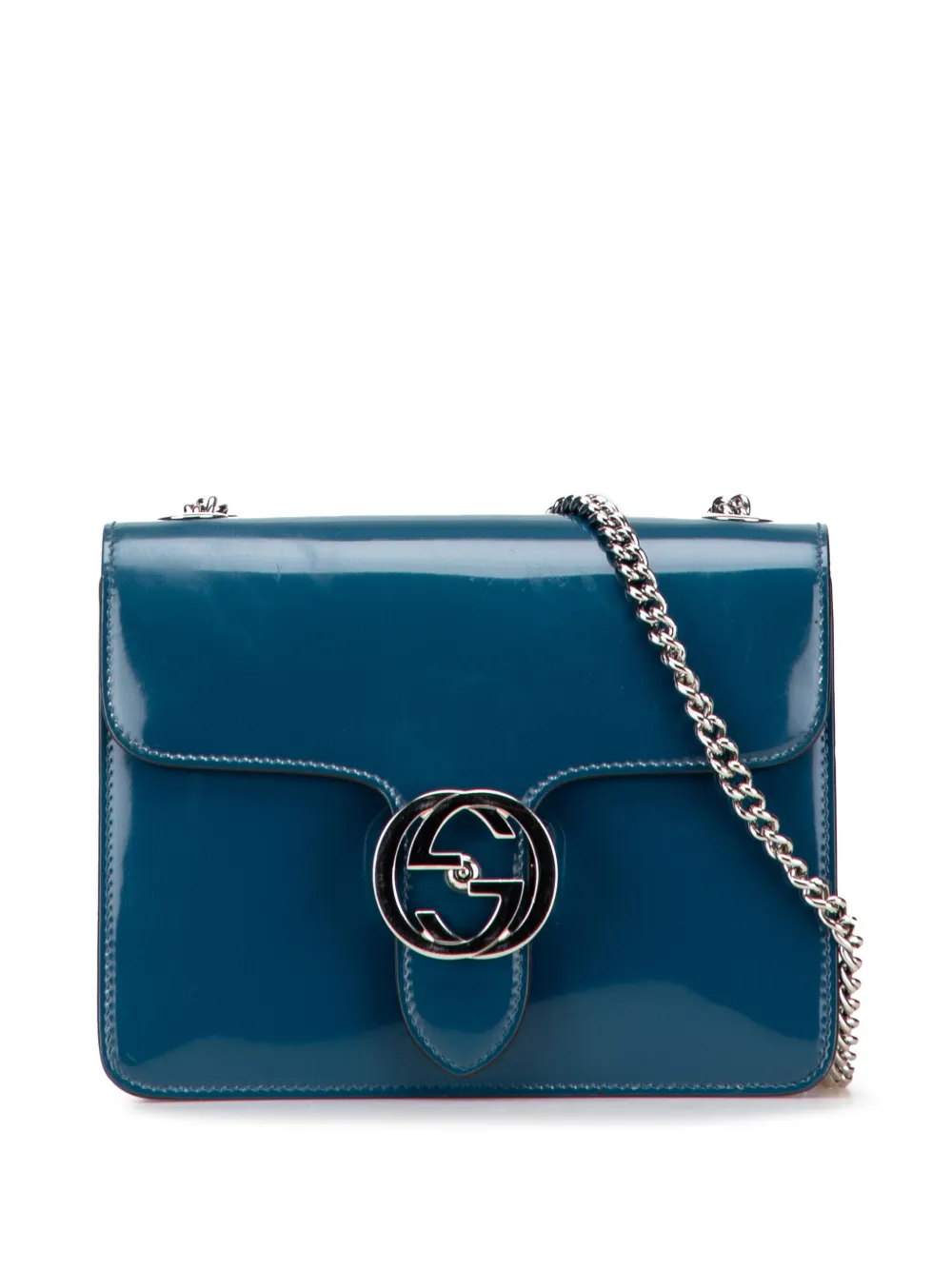 Gucci Pre-Owned 2016-2025 Small Polished Calfskin Interlocking G Dollar crossbody bag | Blue | Image 1