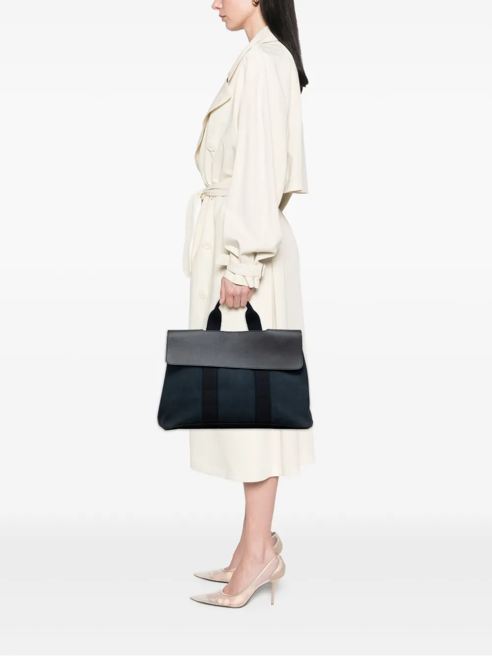 Hermès Pre-Owned 2000-2015 Toile and Swift Valparaiso GM handbag | Pre-Owned | Image 2