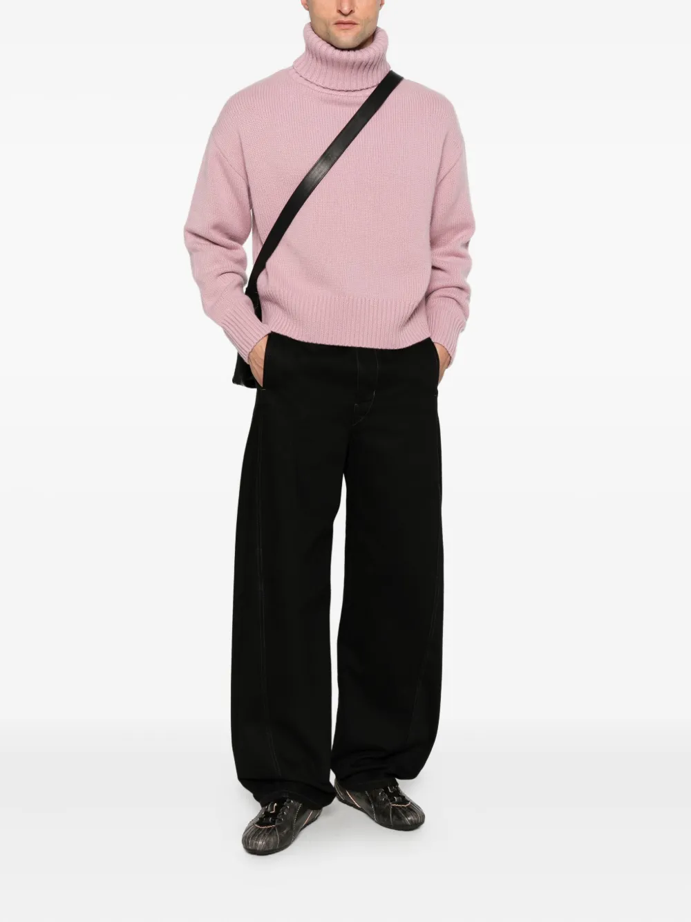Extreme Cashmere Roll-neck Sweater In Pink
