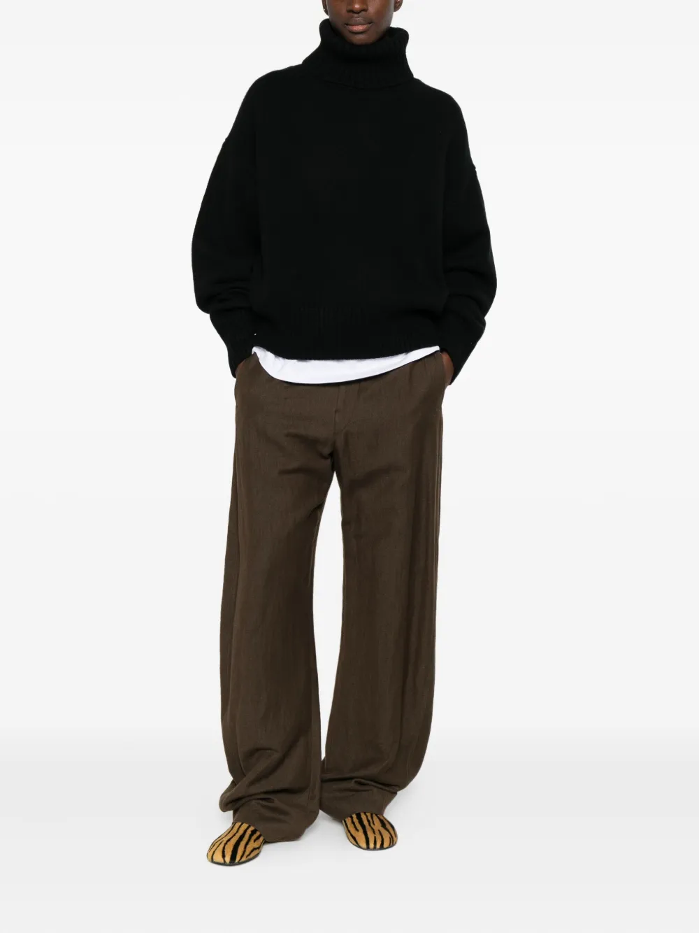 extreme cashmere Gebreide coltrui Zwart