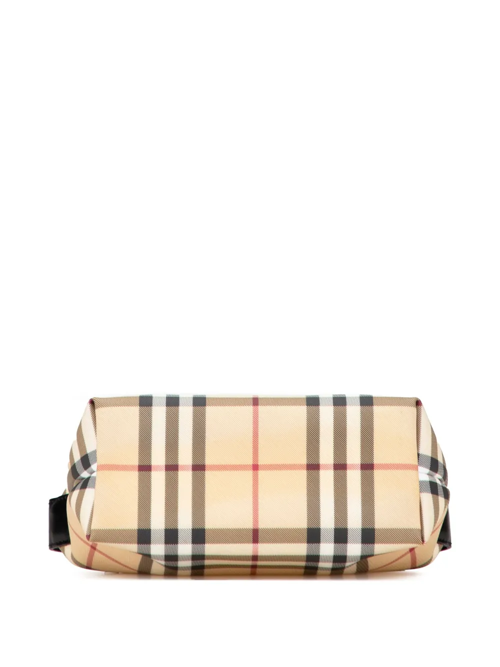 Pre-owned Burberry 2000-2017 House Check Coated Canvas Handbag In Brown