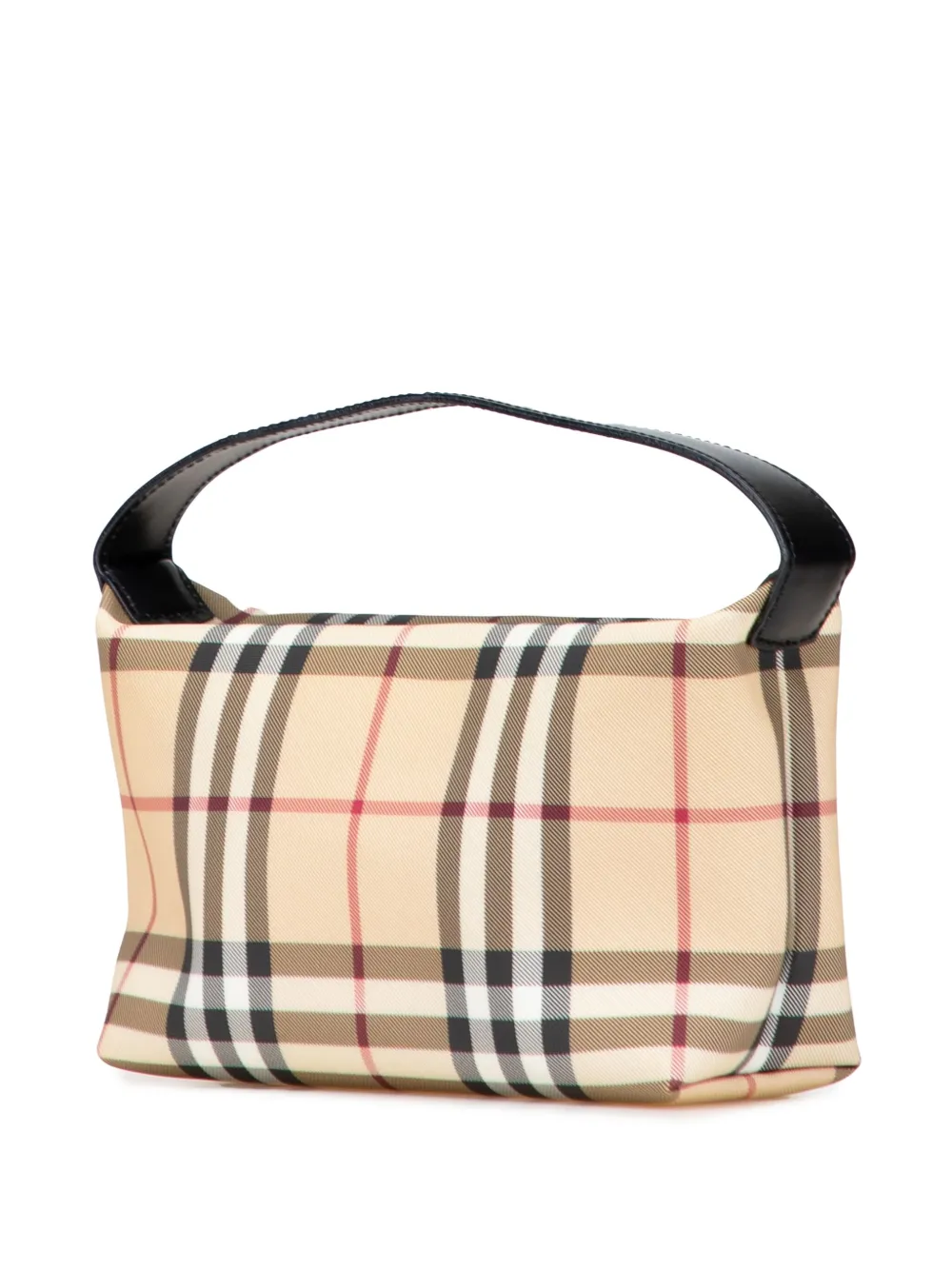 Pre-owned Burberry 2000-2017 House Check Coated Canvas Handbag In Brown