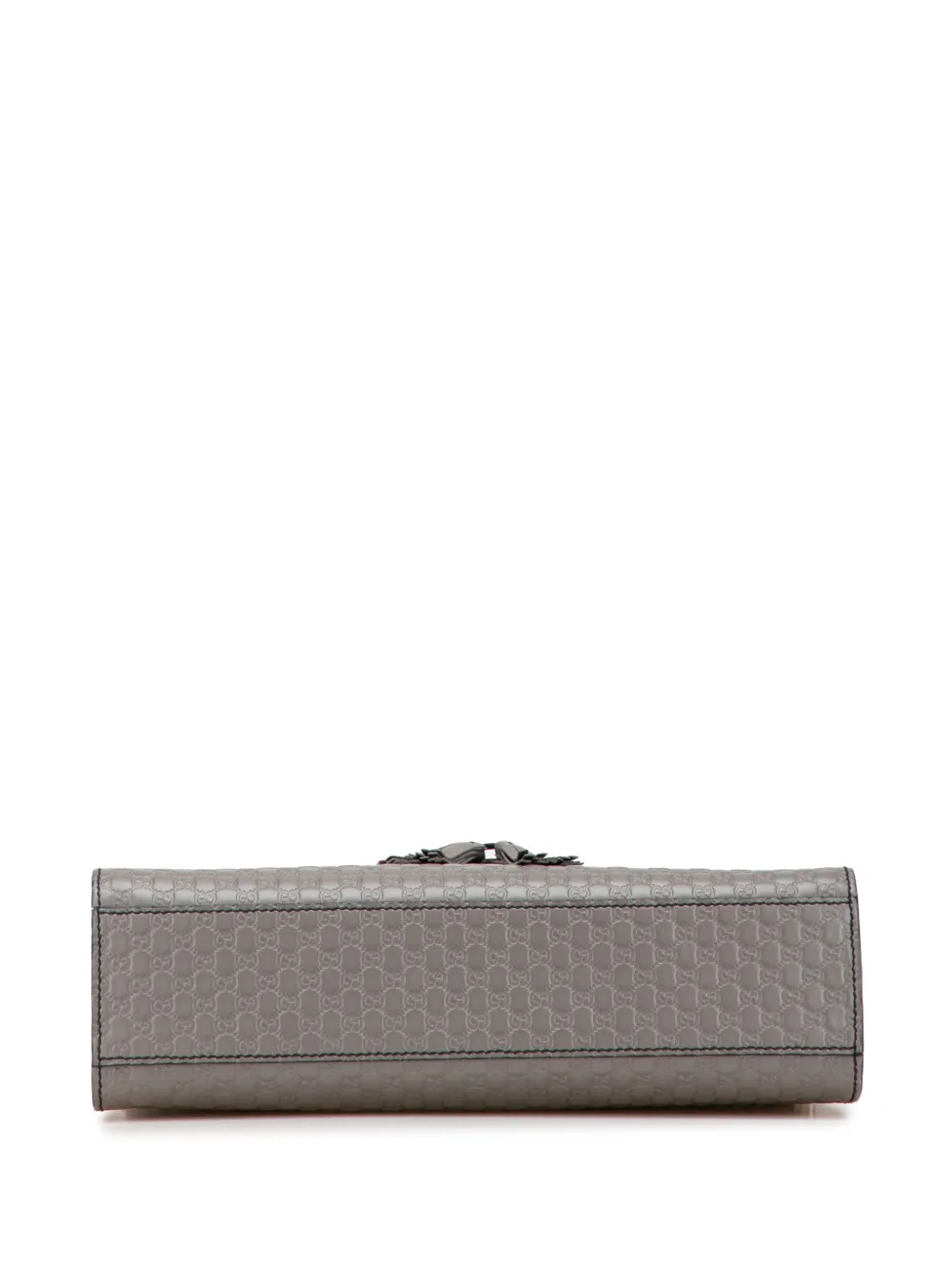 Pre-owned Gucci 2016-2025 Medium Microssima Emily Shoulder Bag In Gray