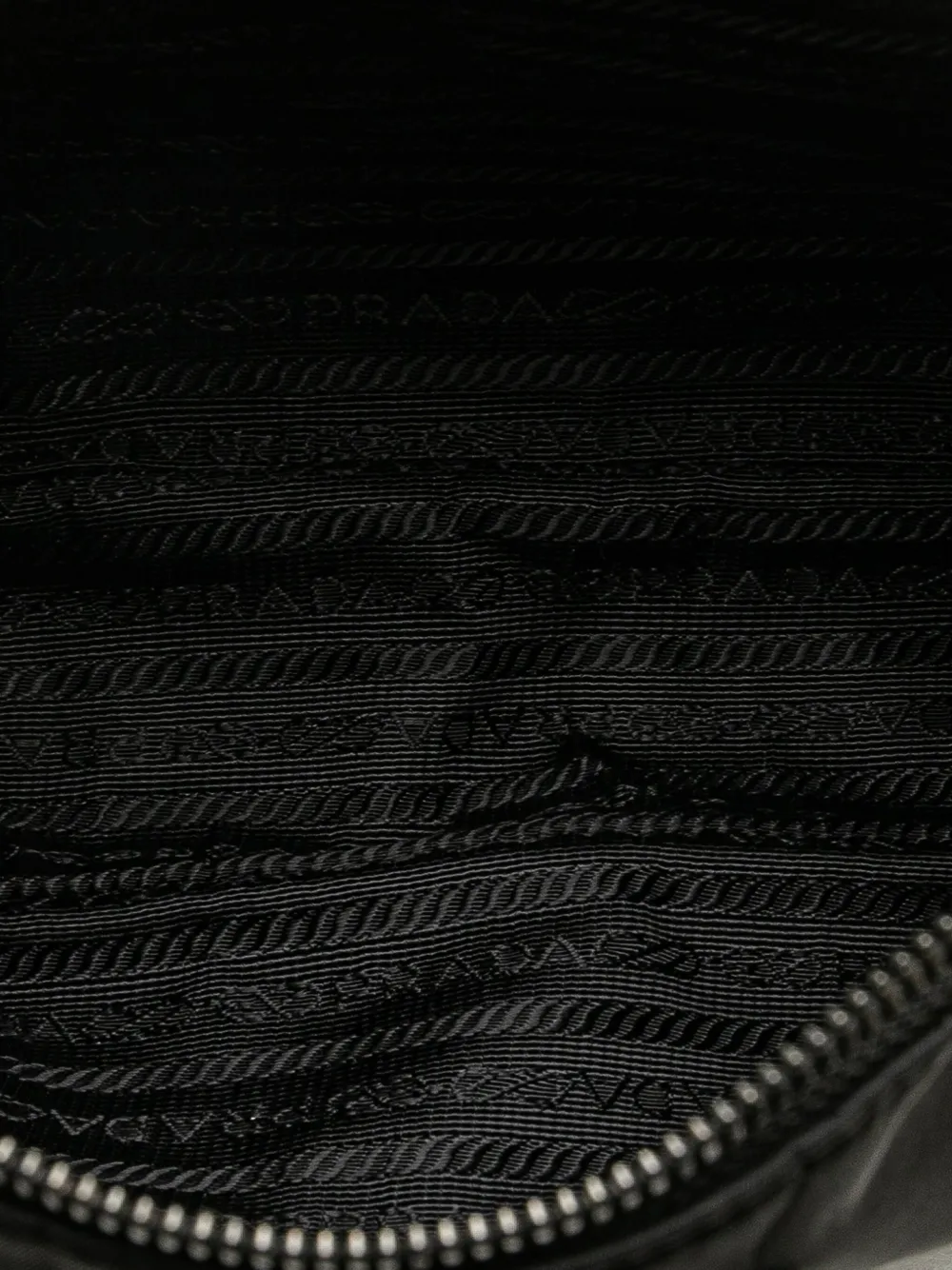 Pre-owned Prada 2013-2025 Saffiano Trimmed Re Nylon Zip Top Crossbody Bag In Black