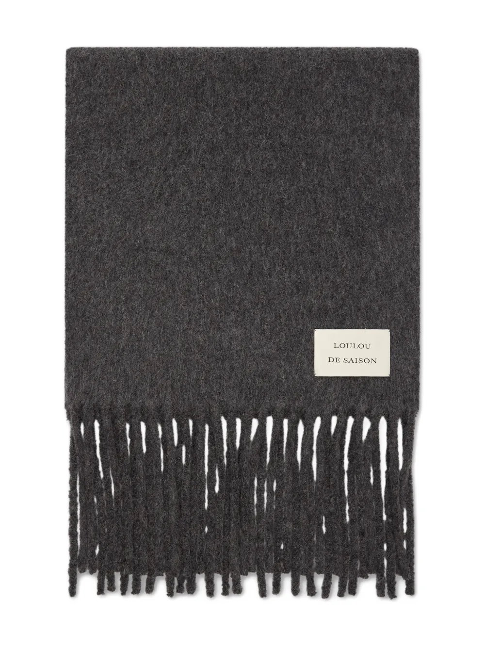 LouLou de Saison Santo fringed scarf - Grigio