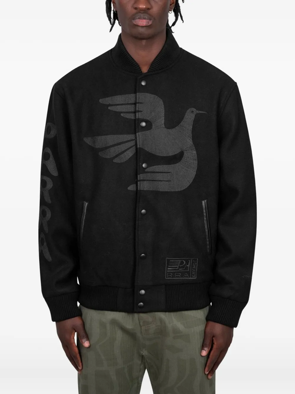 BY PARRA Not Movie Quality varsity jacket | Black | Image 1