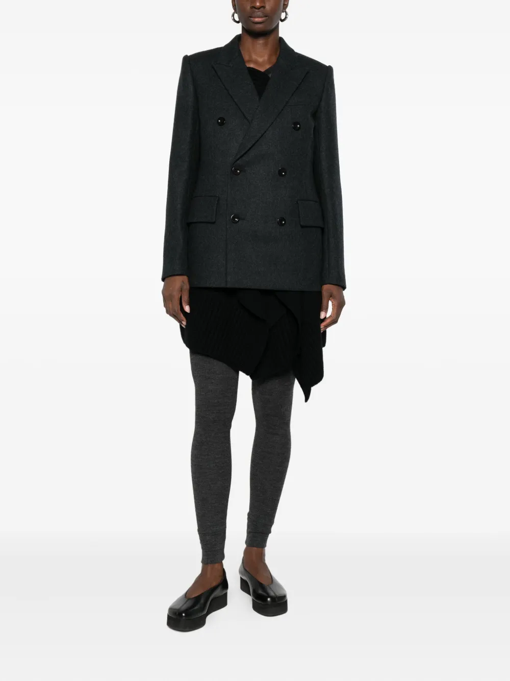 sacai double-breasted blazer | Fitted Jackets | Image 2