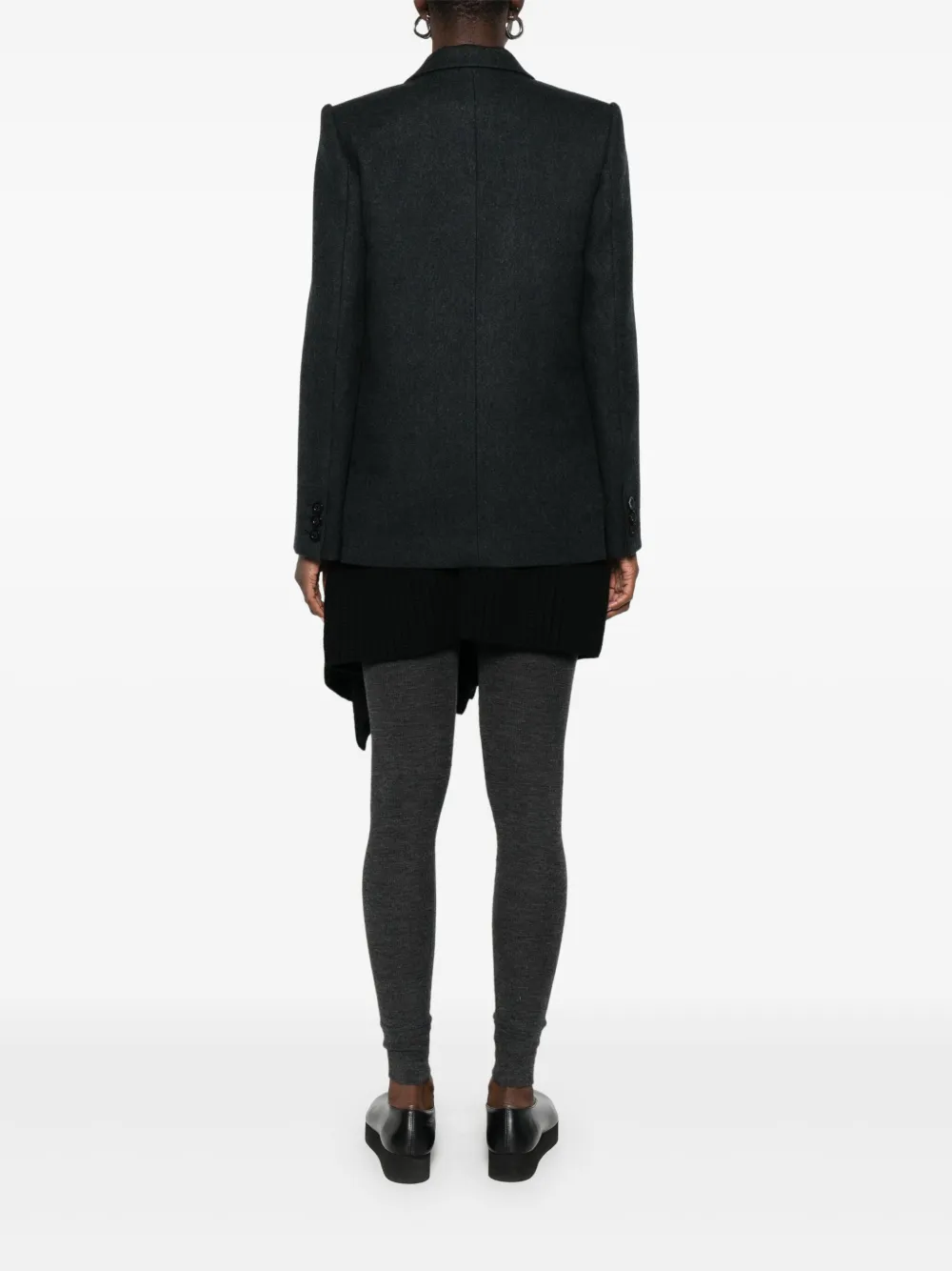 sacai Blazer met dubbele rij knopen Zwart