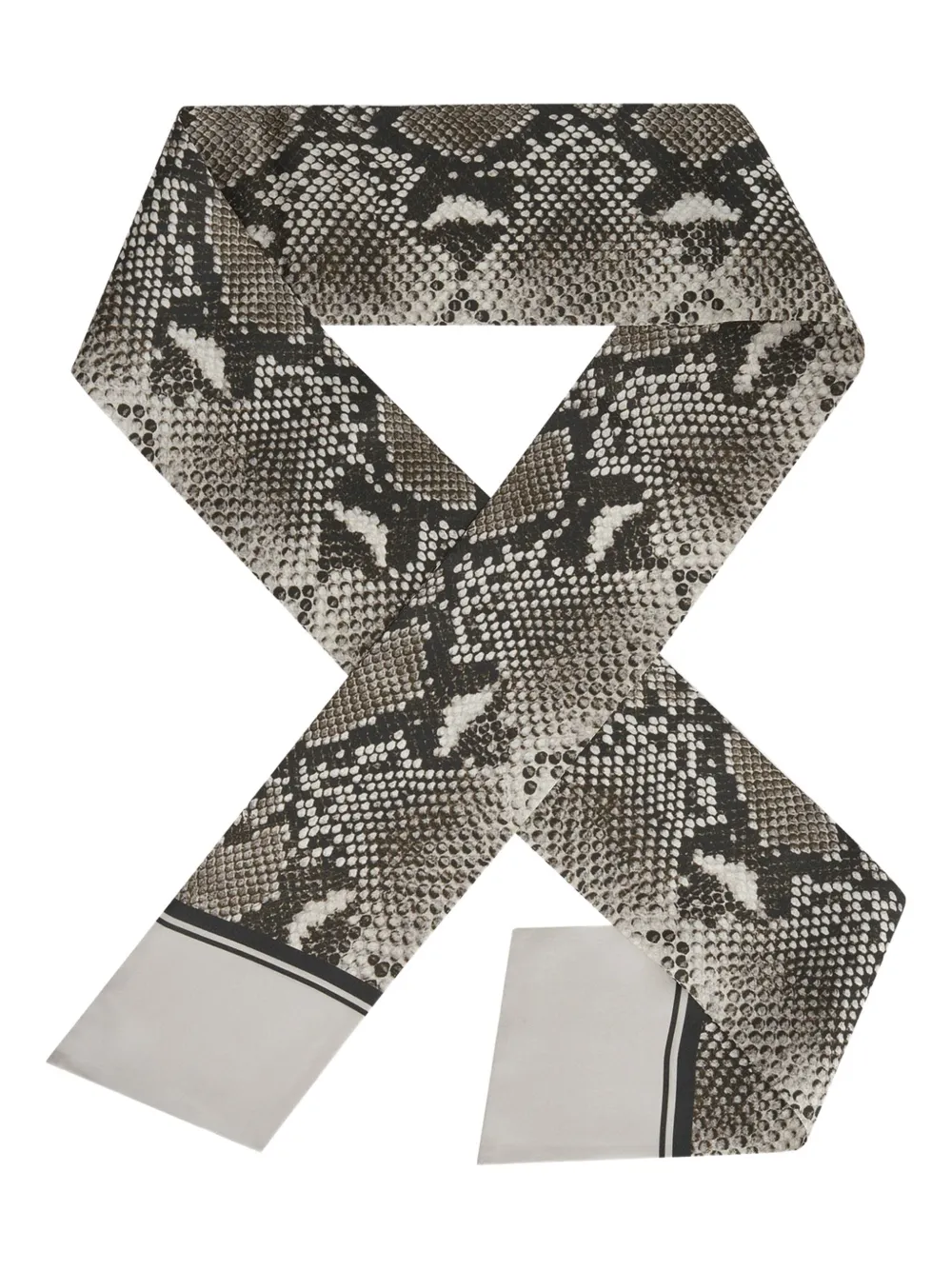 Potamy Snake-print Scarf In Gray