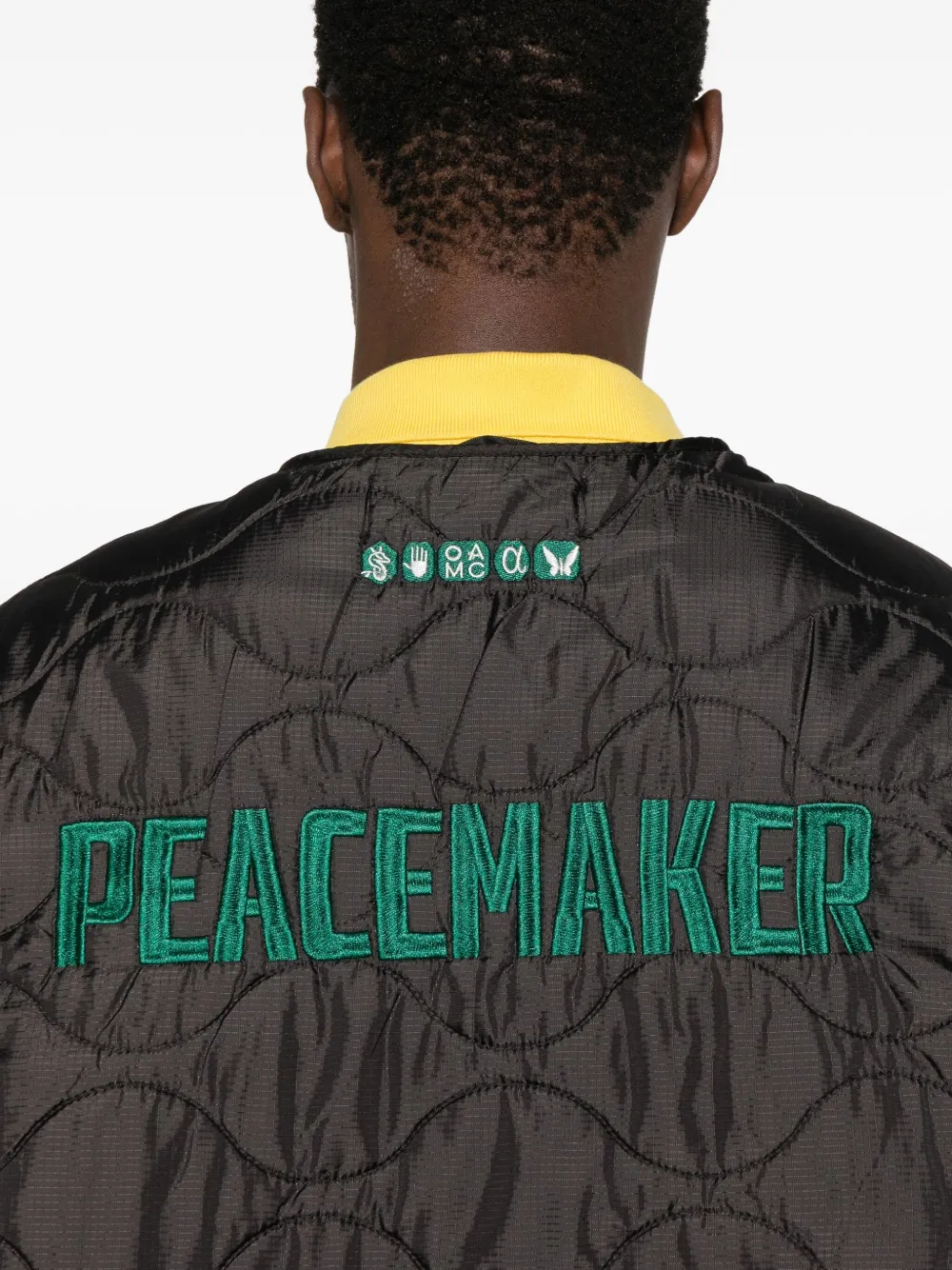 Oamc Peacemaker Quilted Jacket In Black