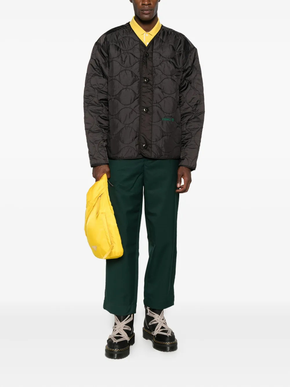 Oamc Peacemaker Quilted Jacket In Black