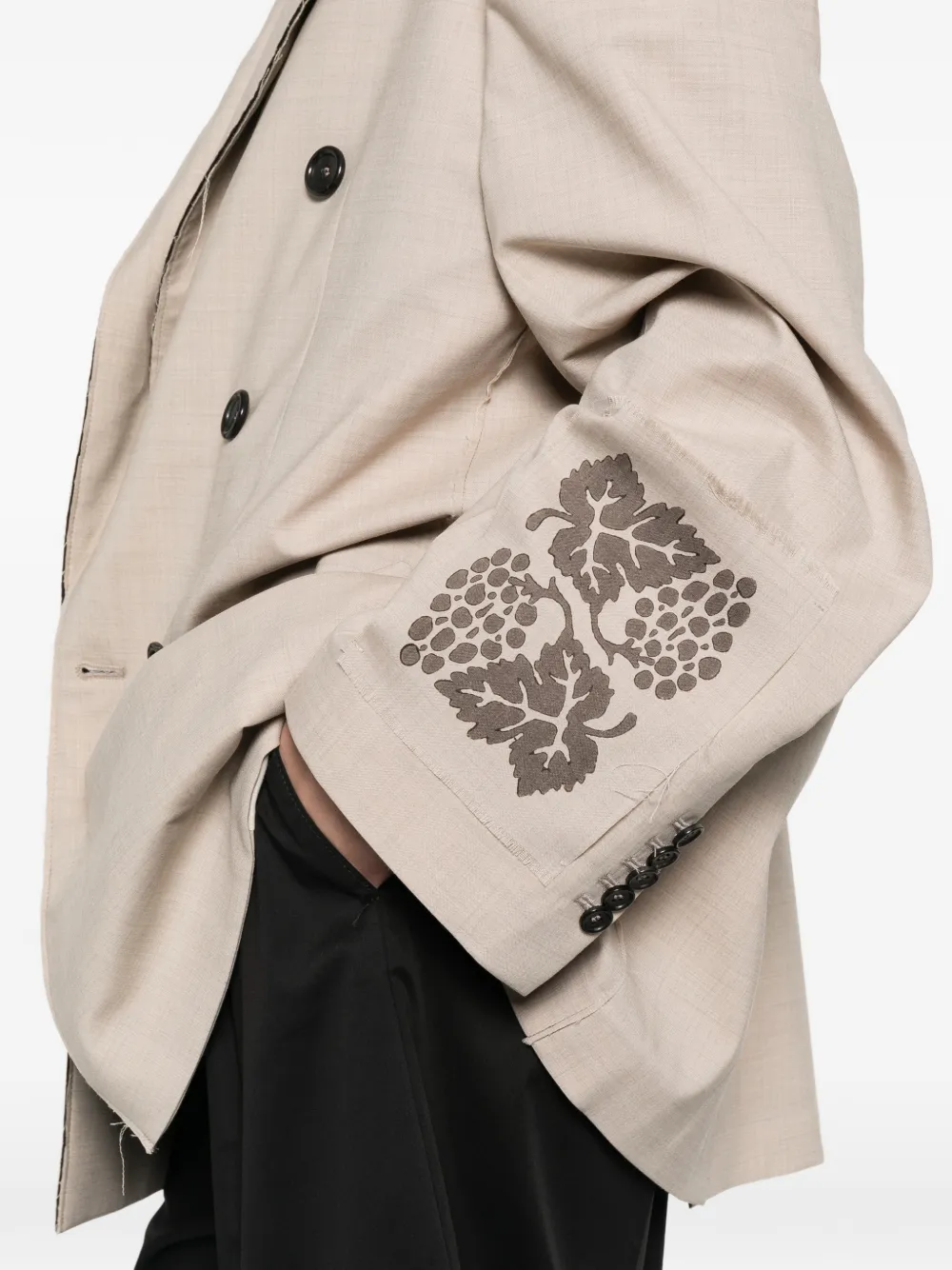 FEDERICO CINA Blazer met dubbele rij knopen Beige