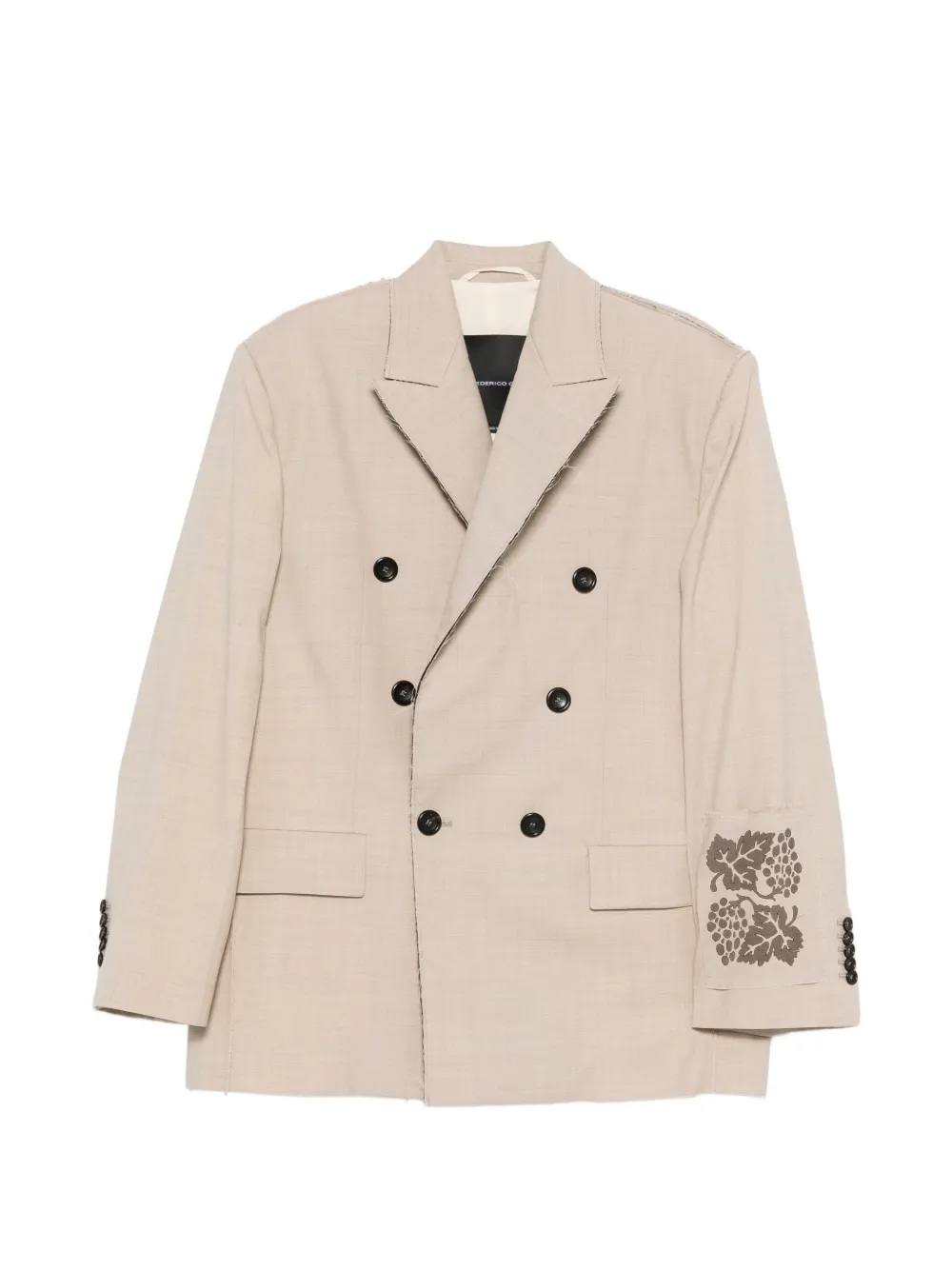 FEDERICO CINA double-breasted blazer - Toni neutri
