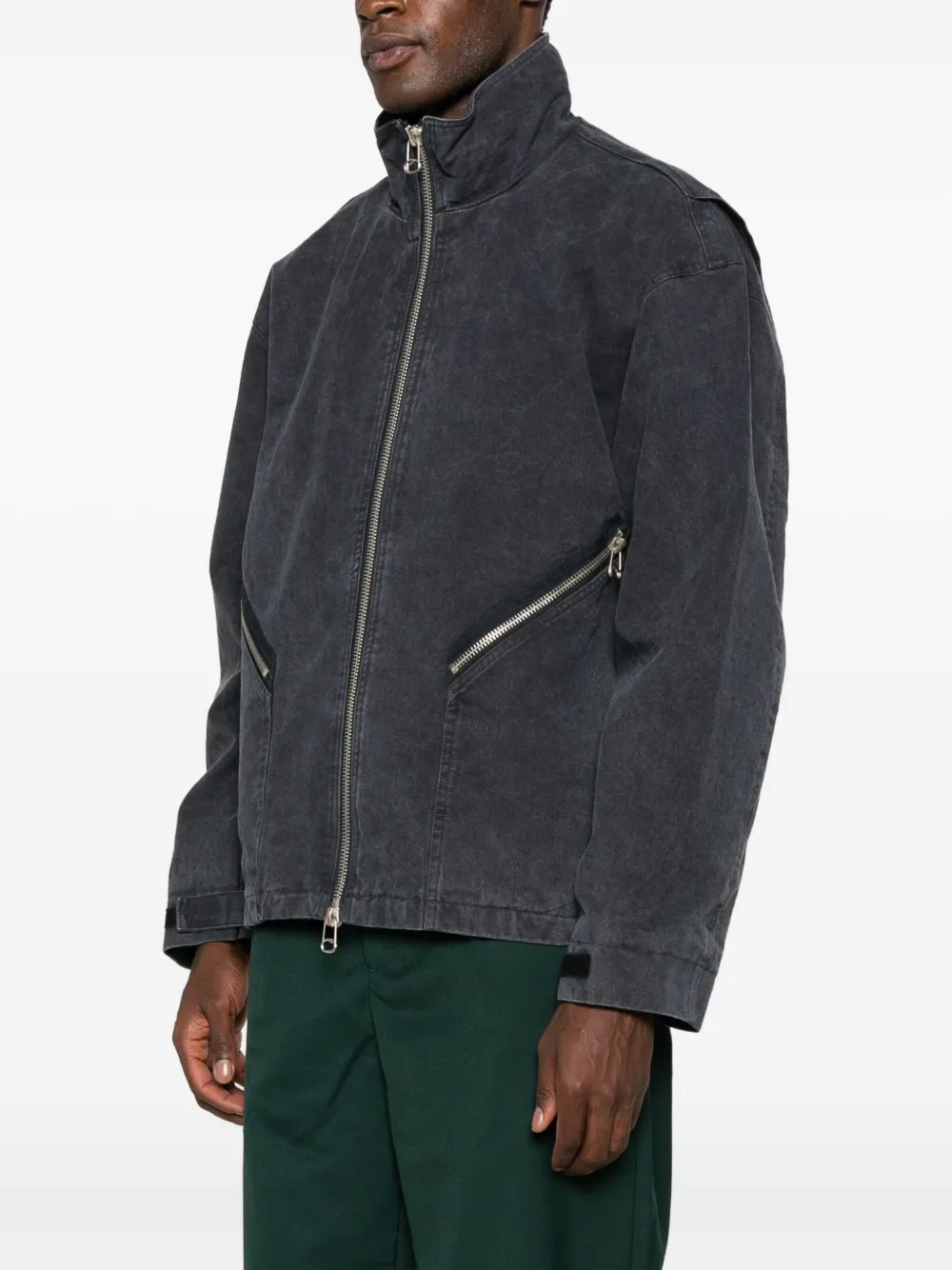 OAMC Peacemaker Denim jack met rits Zwart