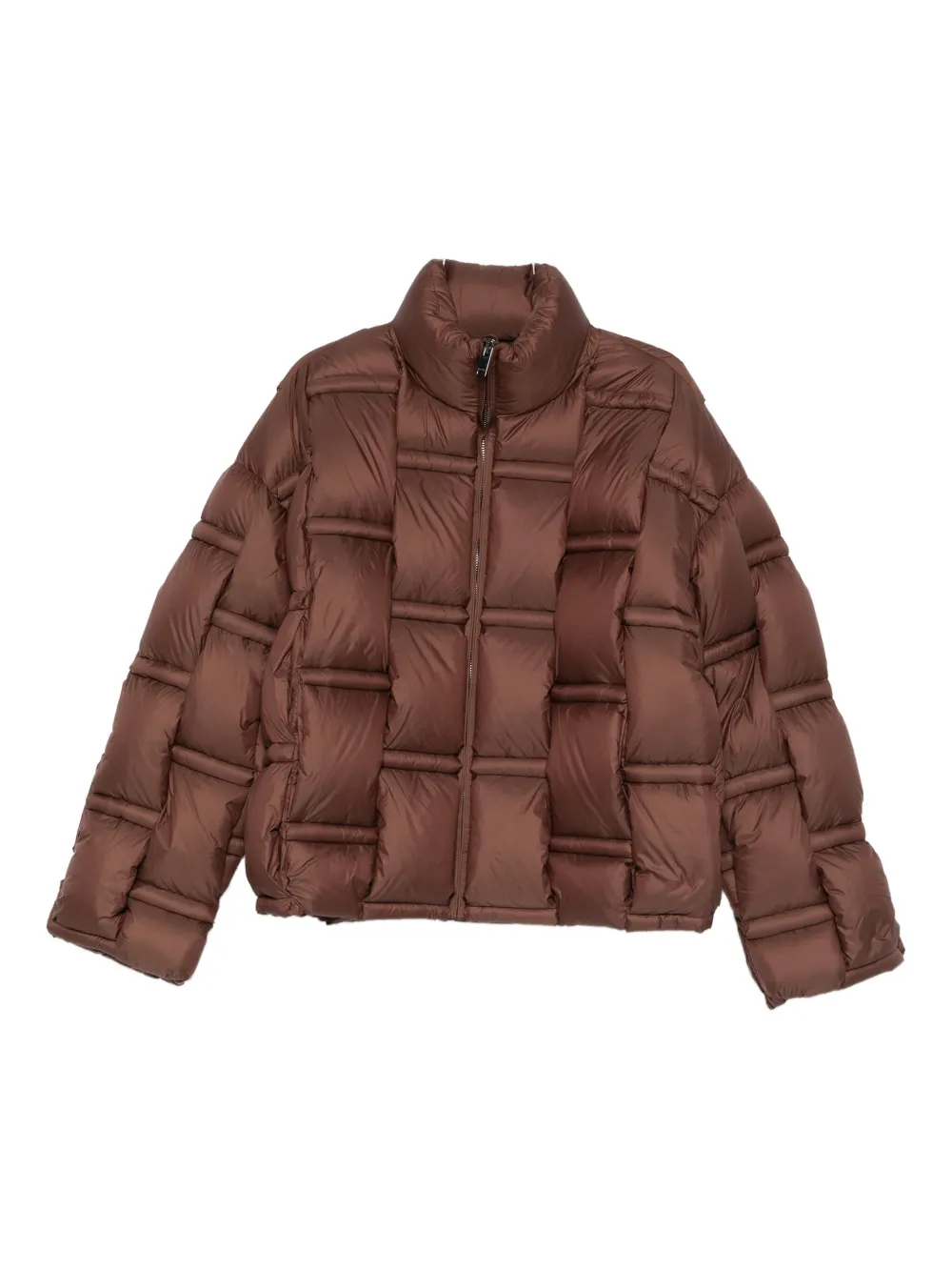 RAXXY zip-up puffer jacket - Marrone