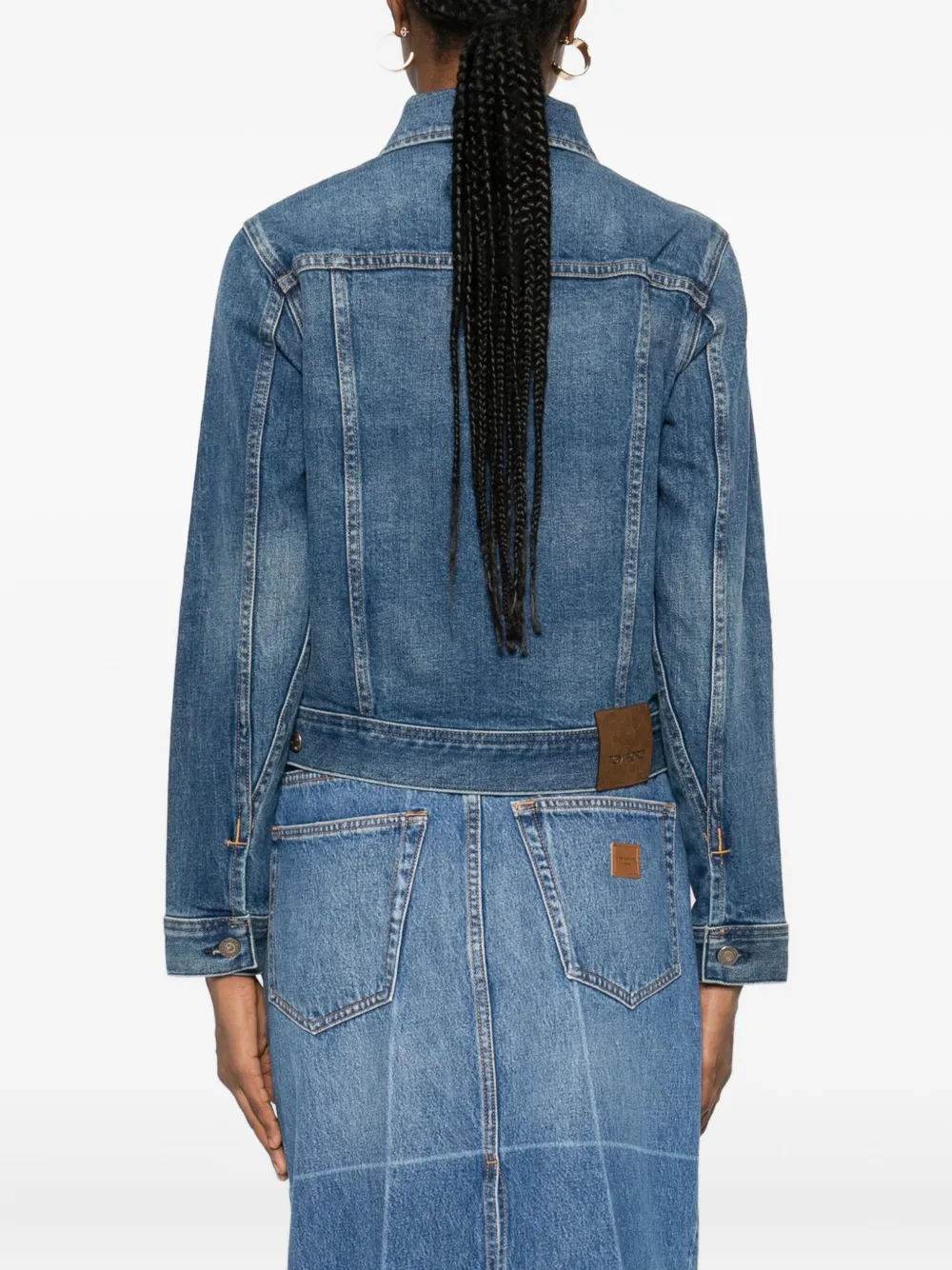TOM FORD Denim jack met knopen Blauw