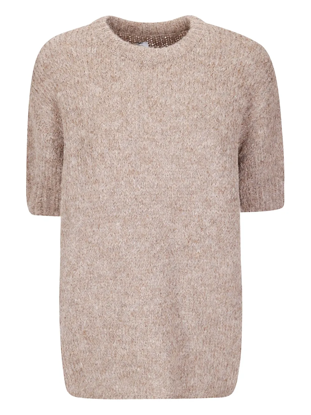Thibault Van Der Straete Ribbed Short-sleeve Sweater In Neutral