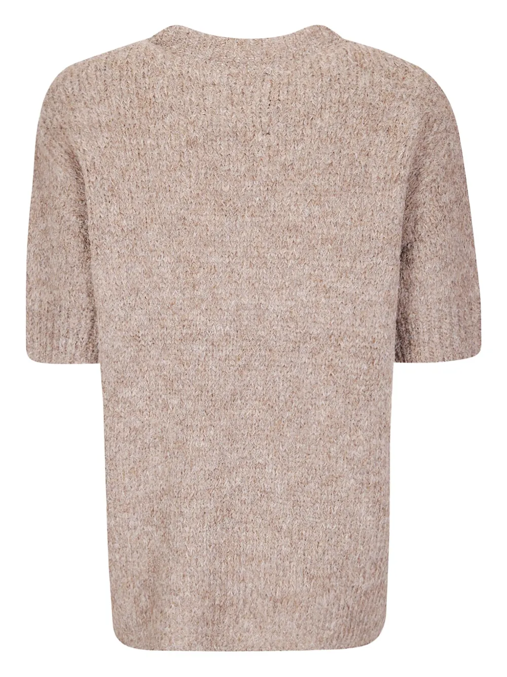 Thibault Van Der Straete Ribbed Short-sleeve Sweater In Neutral