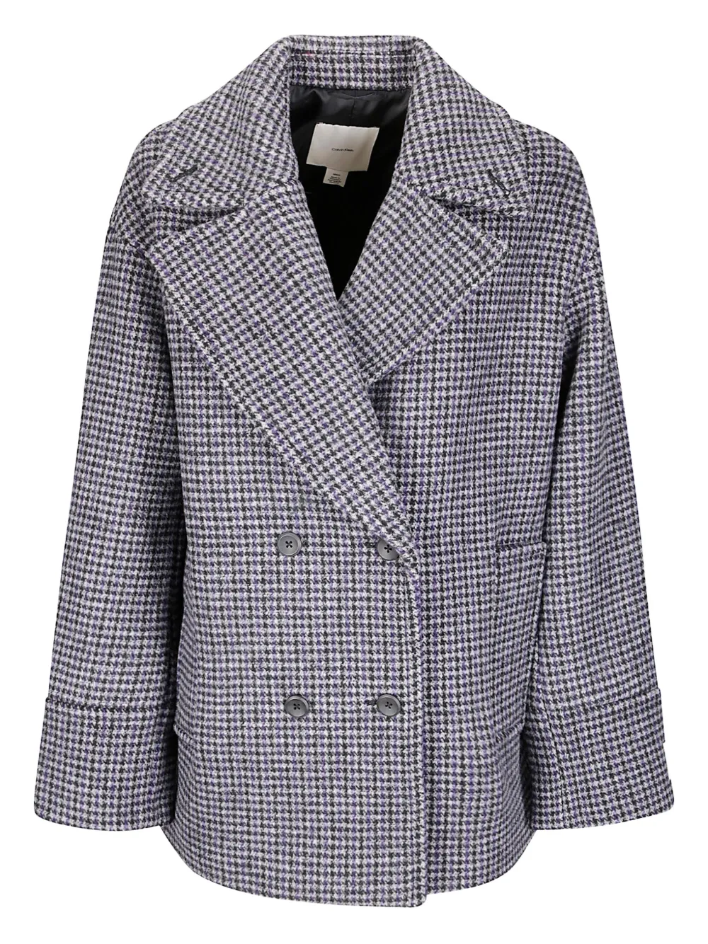 Calvin Klein Double-breasted Peacoat In Multi