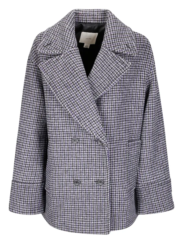 Calvin Klein Double-breasted Peacoat in Grey