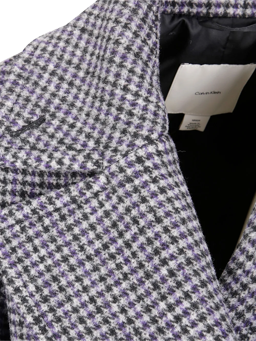Calvin Klein Double-breasted Peacoat In Multi