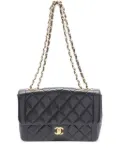 CHANEL Pre-Owned 1994-1996 Medium CC Quilted Lambskin Border Single Flap shoulder bag - Black