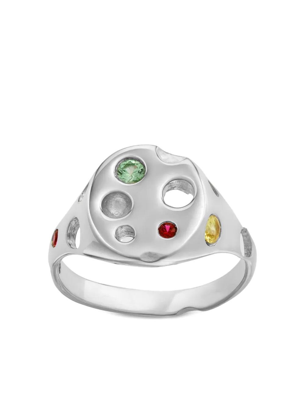 Bleue Burnham anillo de sello con abertura | plateado | Image 1