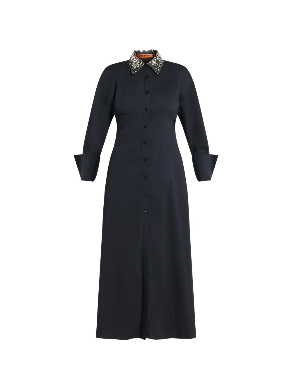 Simon Miller embellished open-back midi dress - Nero