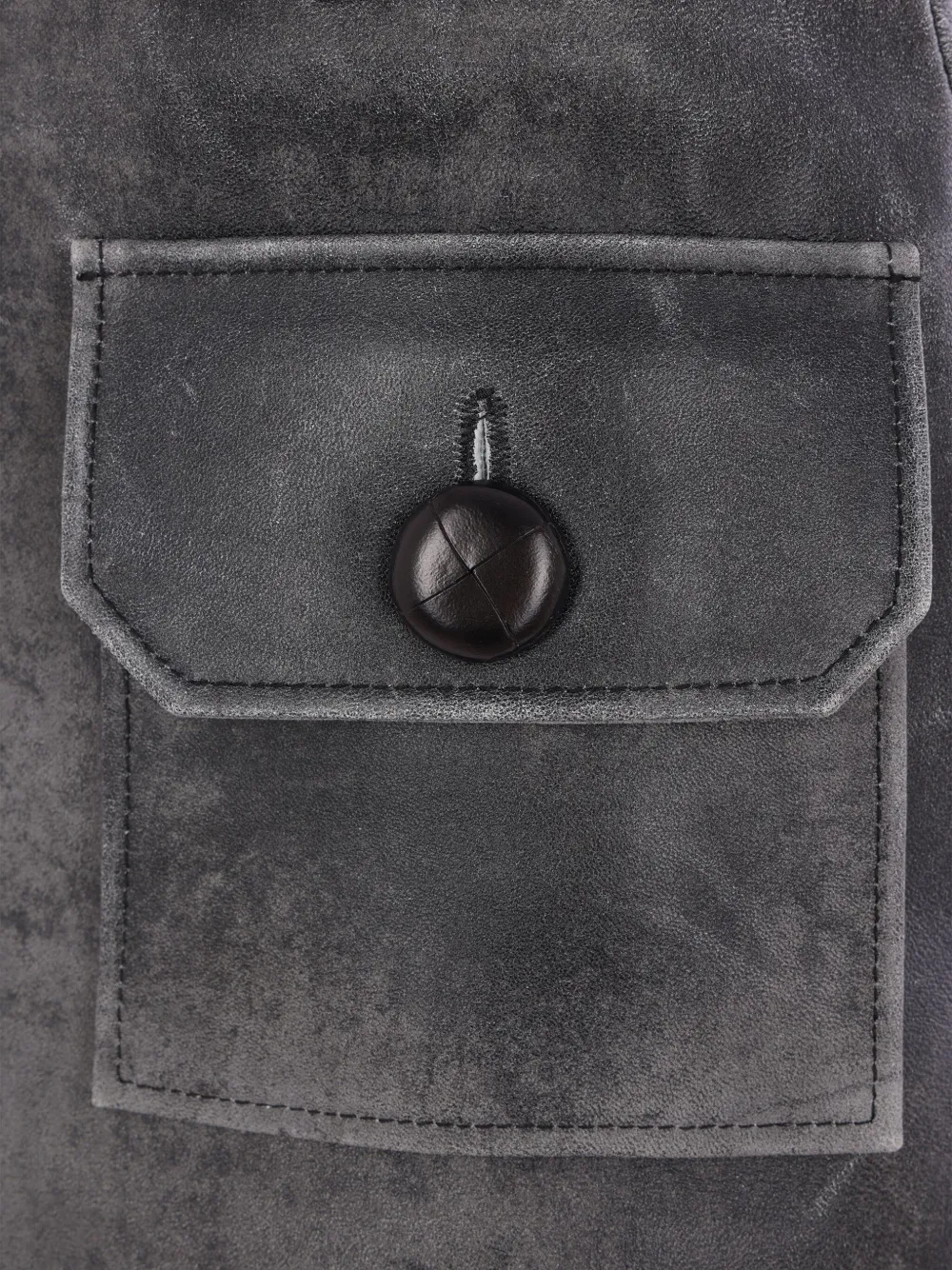 Vaquera Pocket Button Mini Skirt In Gray
