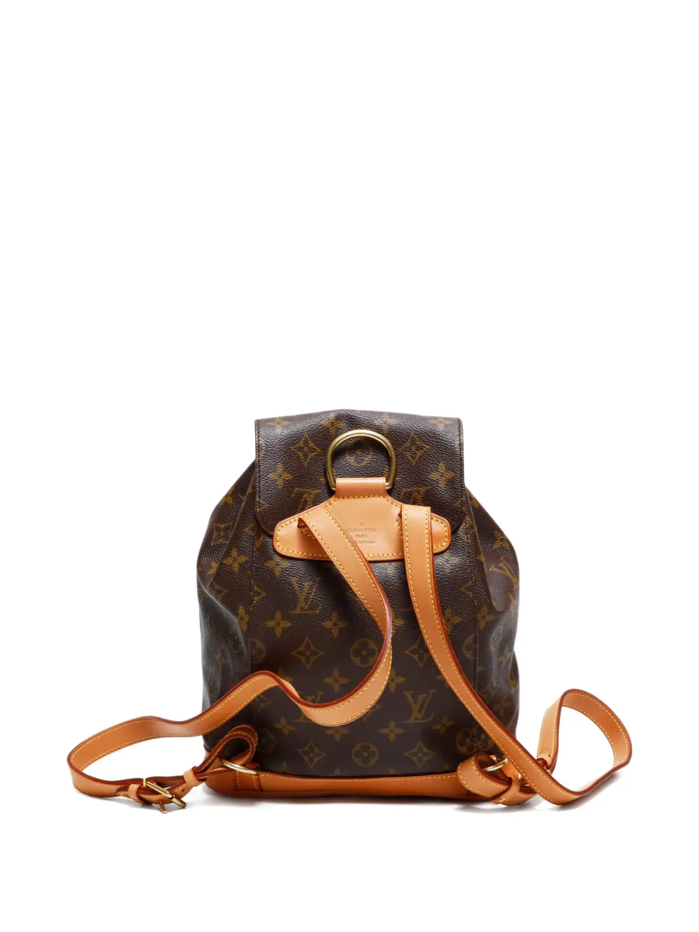 Pre-owned Louis Vuitton 2001 Montsouris Mm Monogram Backpack In Brown