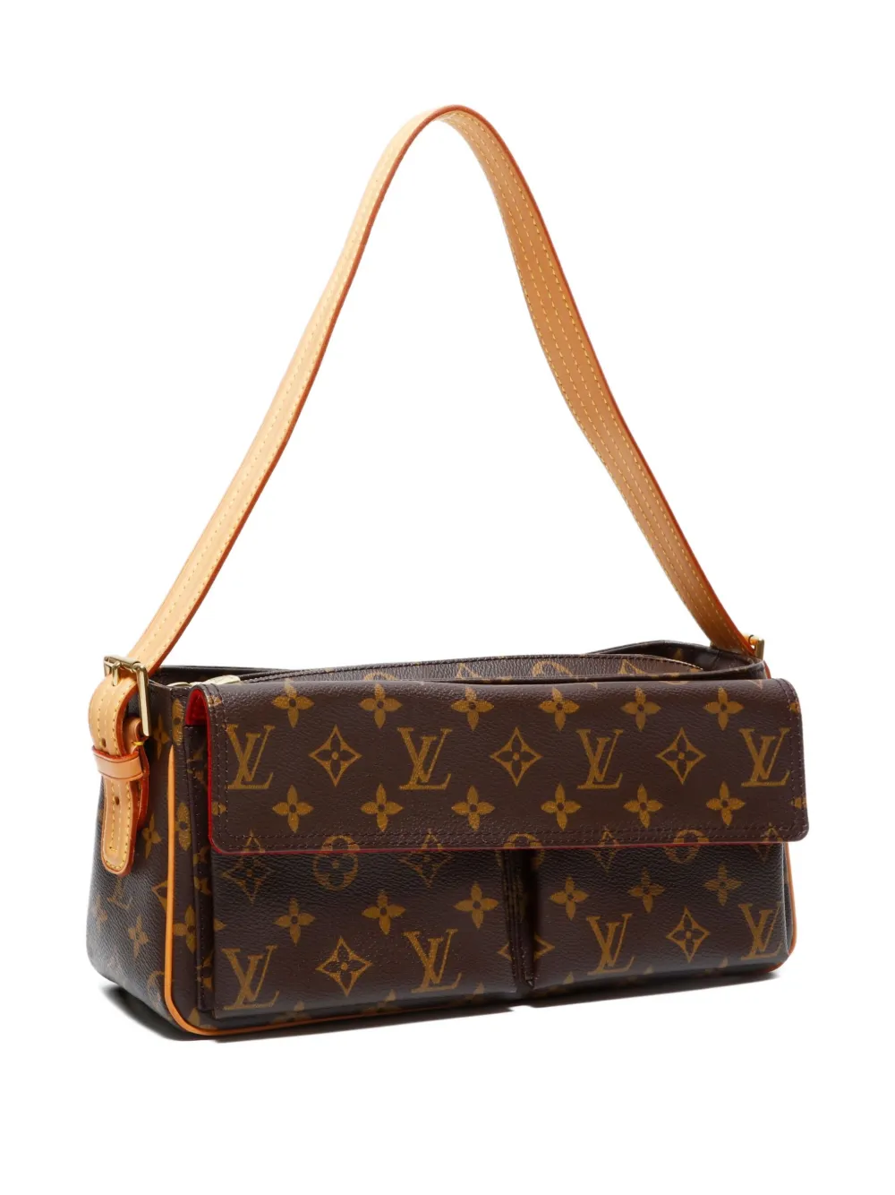 Pre-owned Louis Vuitton 2003 Vivacite Mm Monogram Shoulder Bag In Brown
